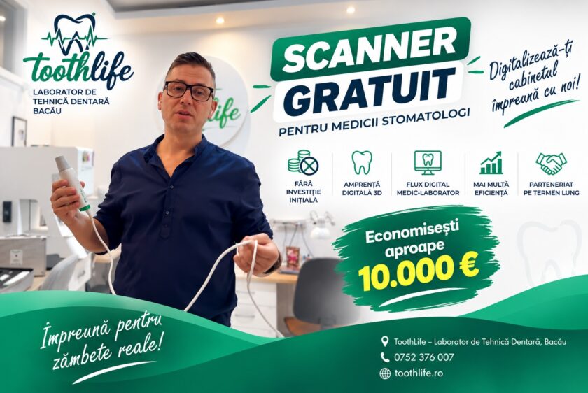 Scanner intraoral gratuit pentru medicii și clinicile care colaborează cu ToothLife 1